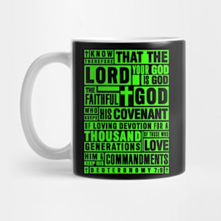 Deuteronomy 7:9 The Faithful God Who Keeps His Covenant Mug